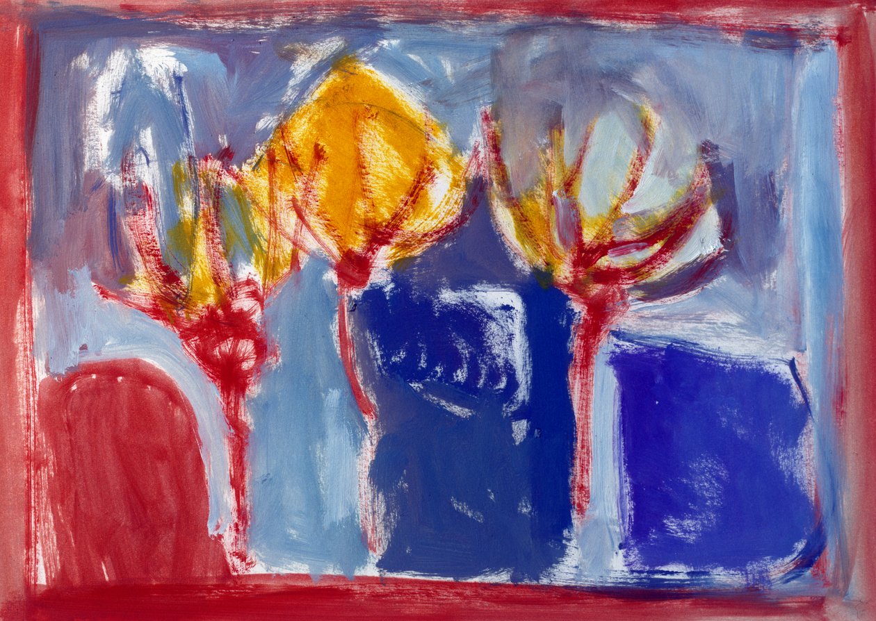 Trzy drzewa, 2002 (akryl na papierze) autorstwa Sue Jamieson