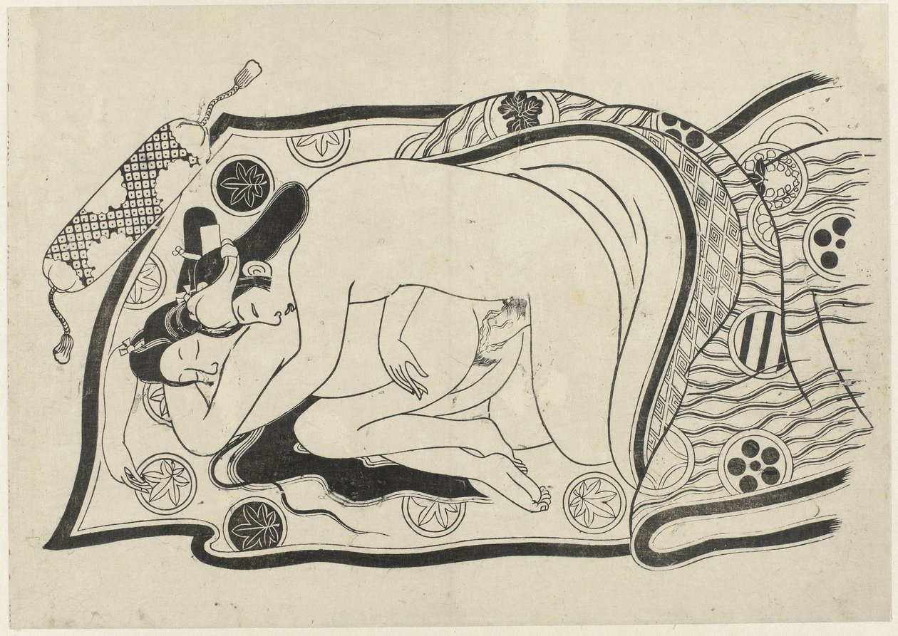 Pokaz erotyczny Hana ni Yosurukyo (tytuł serii) autorstwa Sugimura Jihei (attributed to)