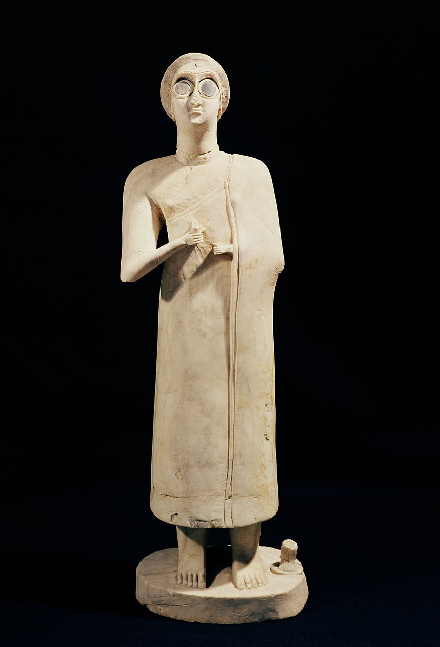 Posąg Wielkiej Bogini z Tell Asmar, 2800-2300 pne autorstwa Sumerian