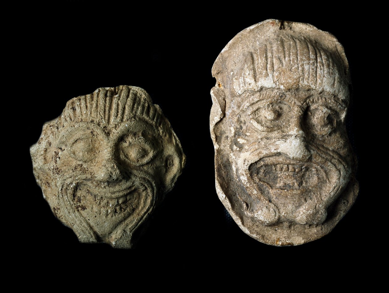 Głowy demona Humbaba (terakota) autorstwa Sumerian Sumerian