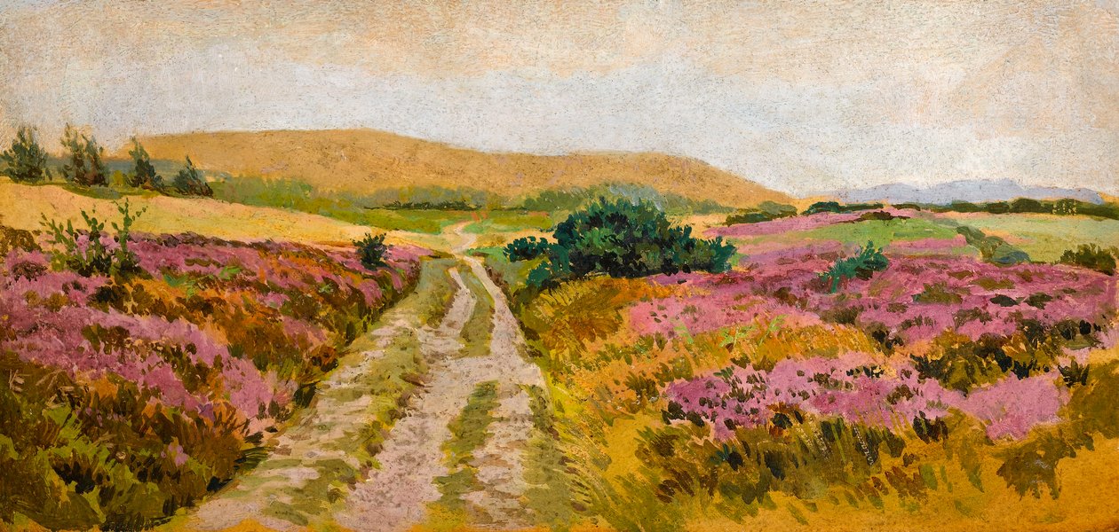 Krajobraz z Heather (akwarela na papierze) autorstwa Sunderland Rollison