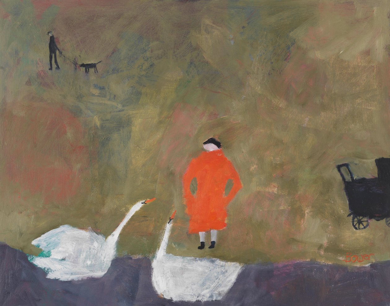 Jezioro łabędzie, 2011 autorstwa Susan Bower