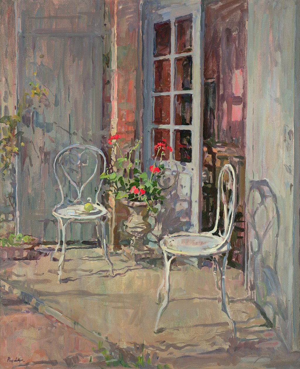 Krzesła tarasowe, Chateau de Mocques autorstwa Susan Ryder