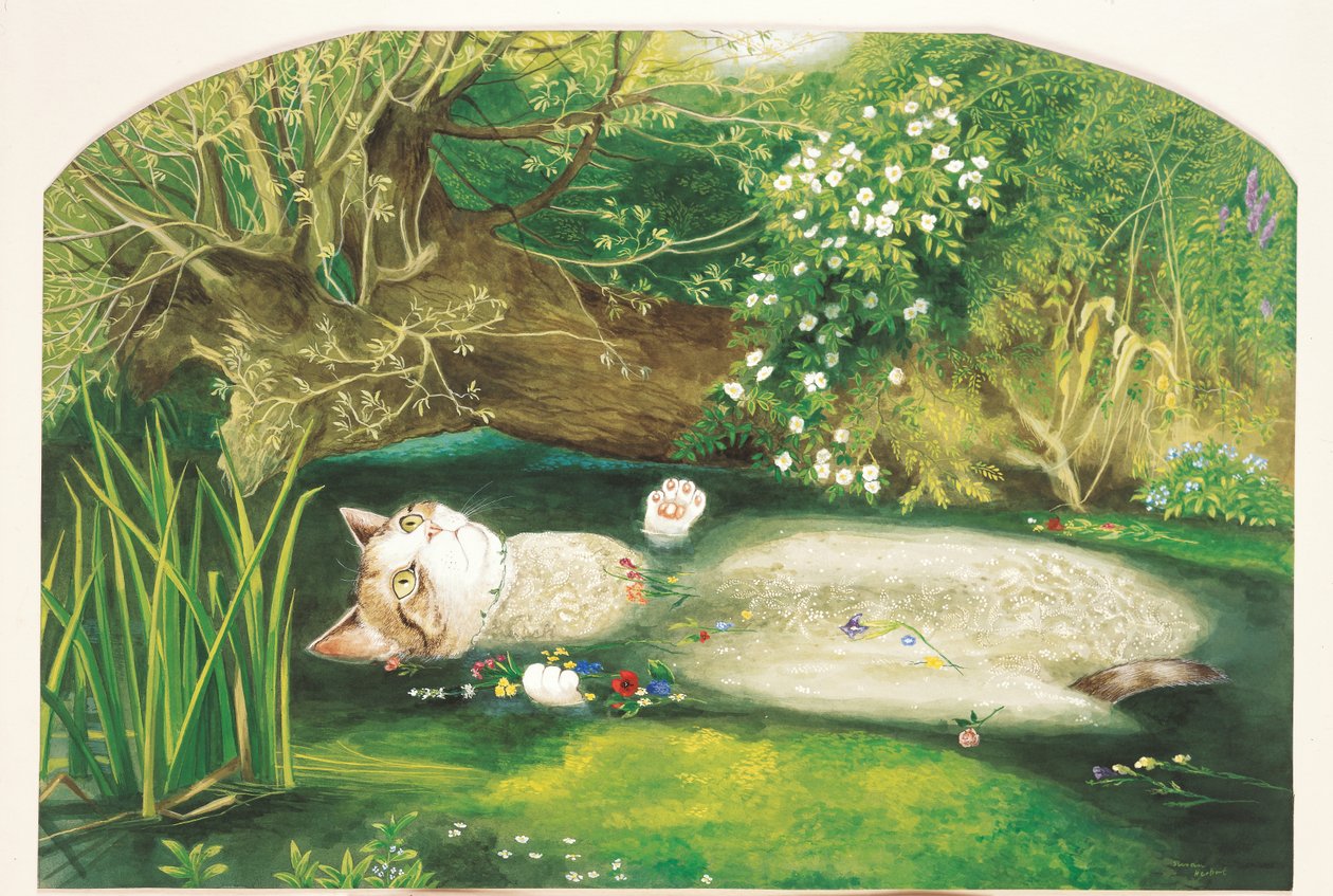 Ilustracja z Cats Galore! A Compendium of Cultured Cats (wyd. 2015) autorstwa Susan Herbert