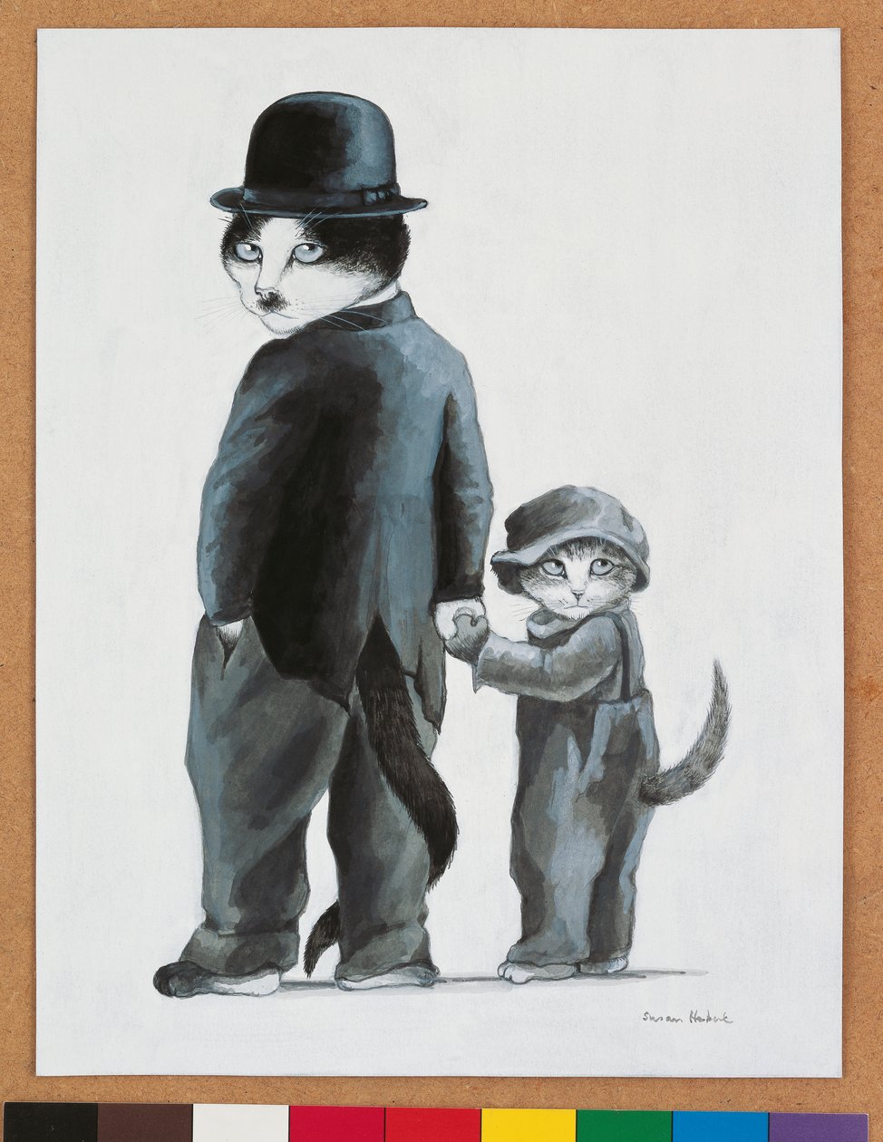 Ilustracja z Cats Galore! A Compendium of Cultured Cats (wyd. 2015) autorstwa Susan Herbert