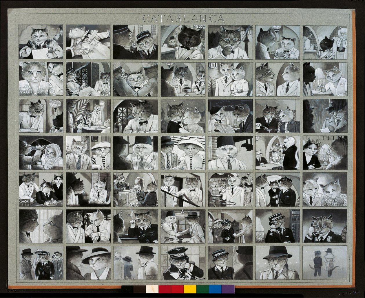 Ilustracja z Cats Galore! A Compendium of Cultured Cats (wyd. 2015) autorstwa Susan Herbert