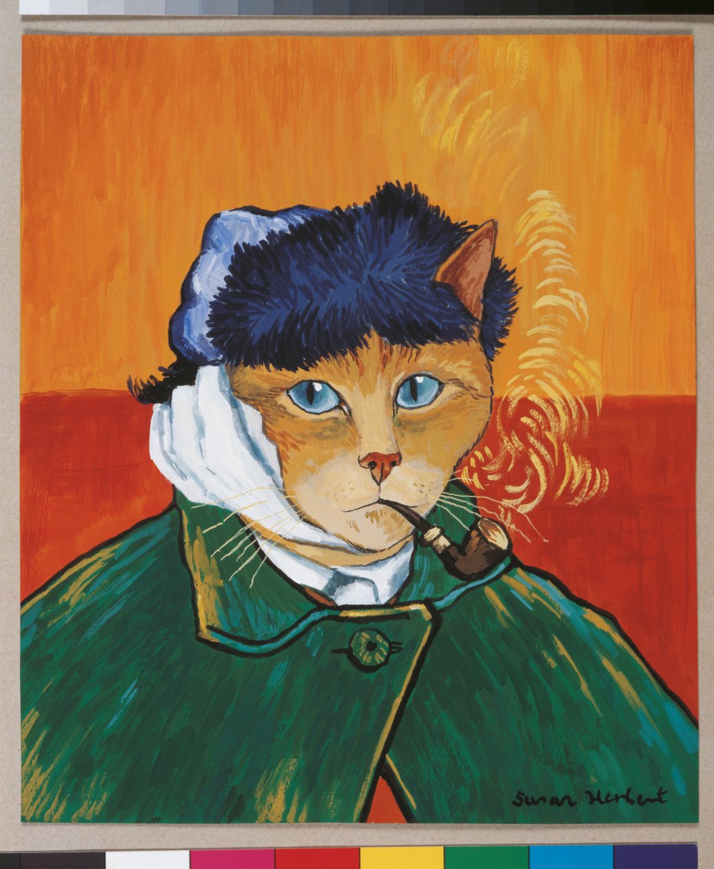 Ilustracja z Cats Galore! A Compendium of Cultured Cats (wyd. 2015) autorstwa Susan Herbert