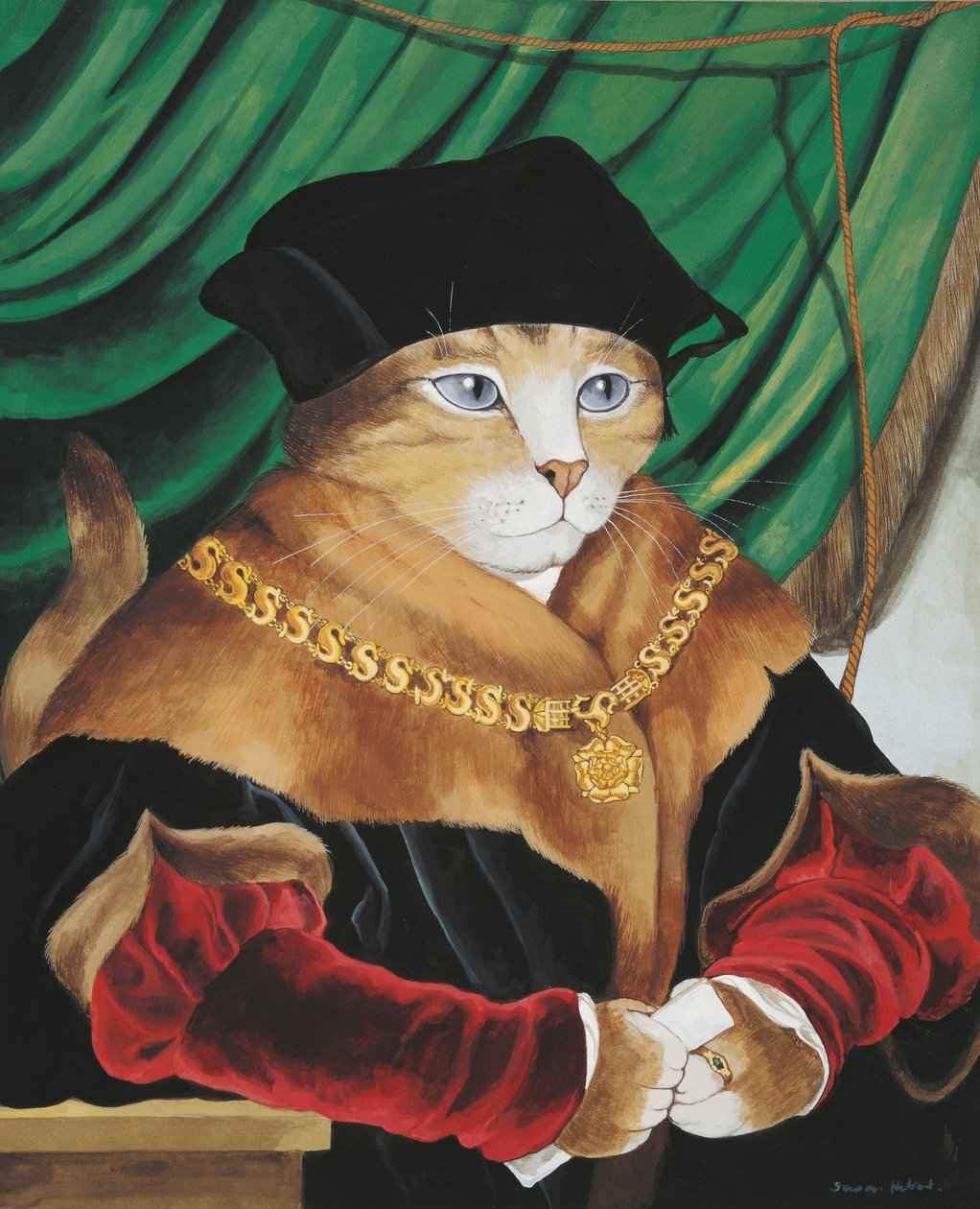 Ilustracja z Cats Galore! A Compendium of Cultured Cats (wyd. 2015) autorstwa Susan Herbert