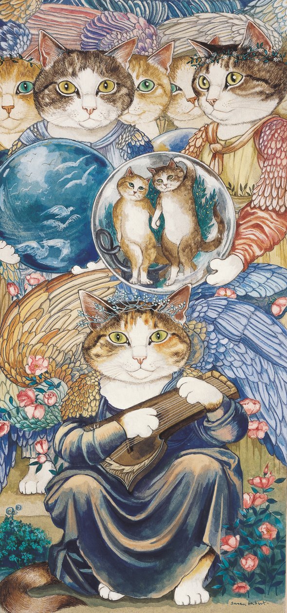 Ilustracja z Cats Galore! A Compendium of Cultured Cats (wyd. 2015) autorstwa Susan Herbert