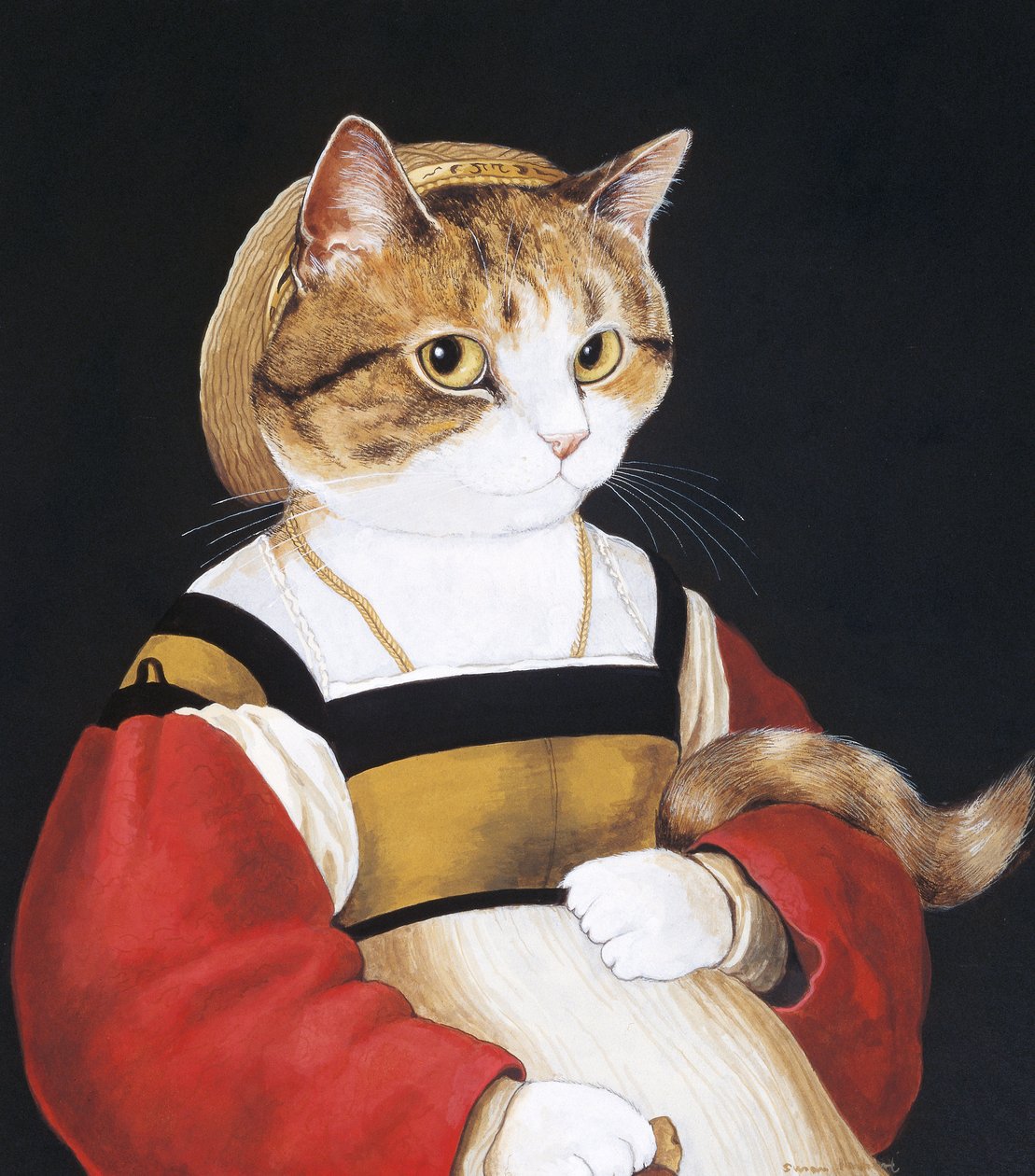 Ilustracja z Cats Galore! A Compendium of Cultured Cats (wyd. 2015) autorstwa Susan Herbert