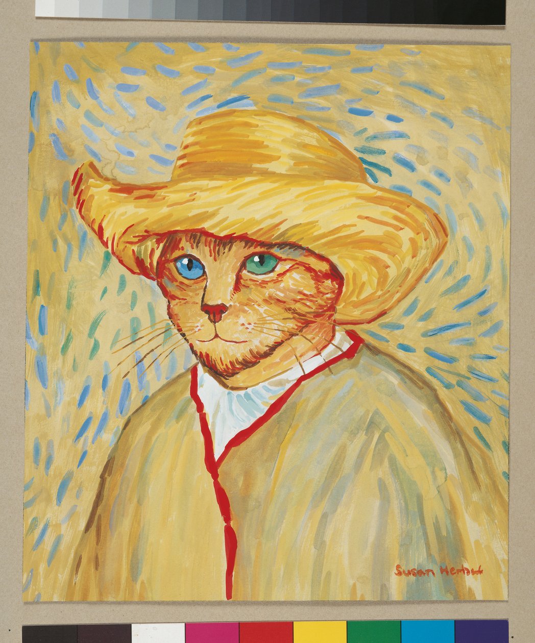 Ilustracja z Cats Galore! A Compendium of Cultured Cats (wyd. 2015) autorstwa Susan Herbert
