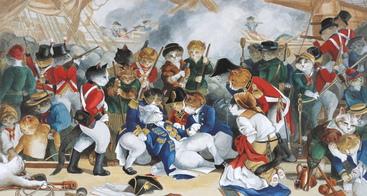 Ilustracja z Cats Galore! A Compendium of Cultured Cats (wyd. 2015) autorstwa Susan Herbert