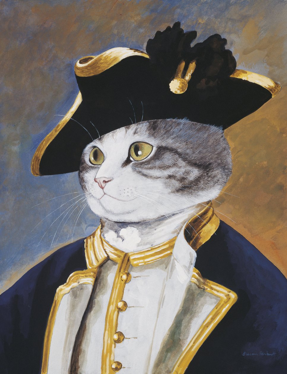 Ilustracja z Cats Galore! A Compendium of Cultured Cats (wyd. 2015) autorstwa Susan Herbert