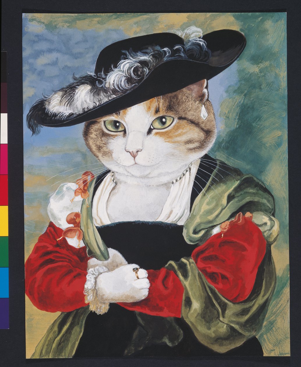Ilustracja z Cats Galore! A Compendium of Cultured Cats (wyd. 2015) autorstwa Susan Herbert