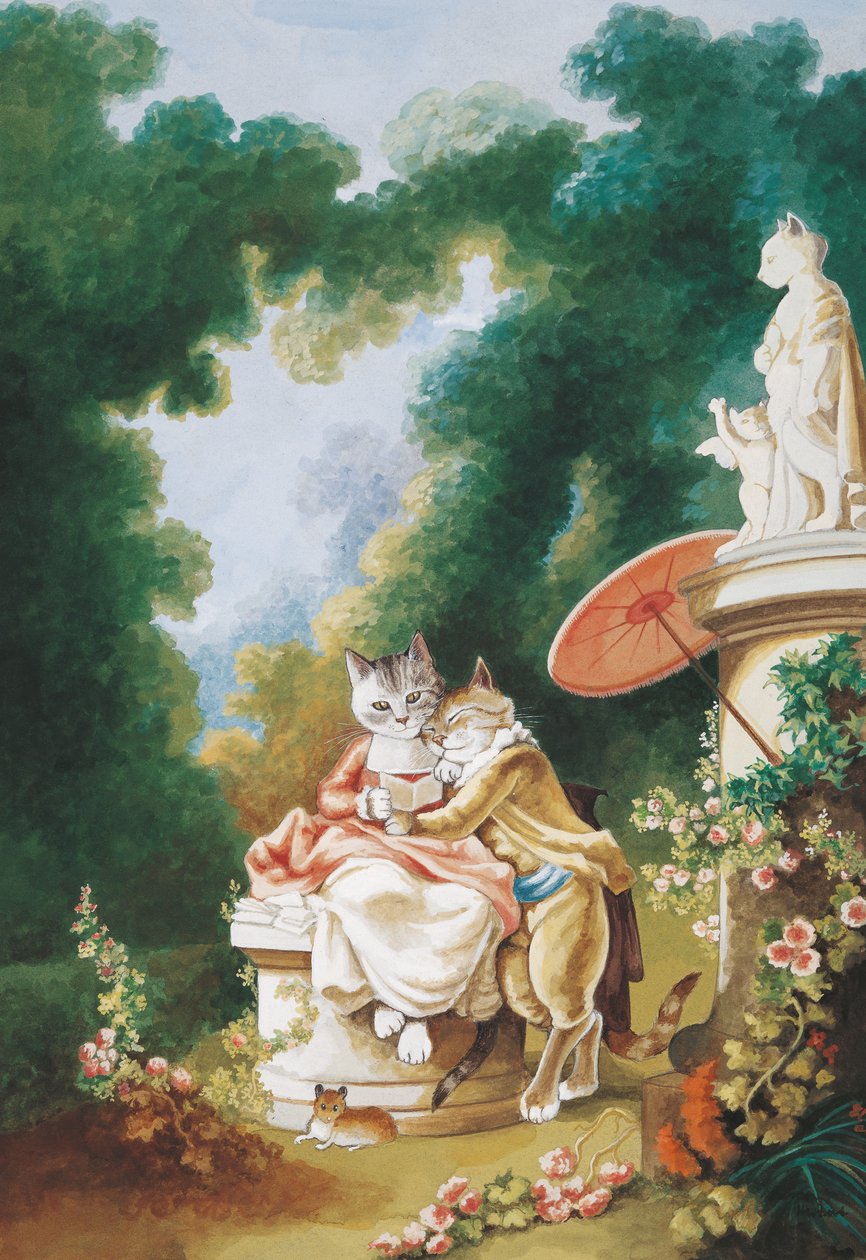 Ilustracja z Cats Galore! A Compendium of Cultured Cats (wyd. 2015) autorstwa Susan Herbert