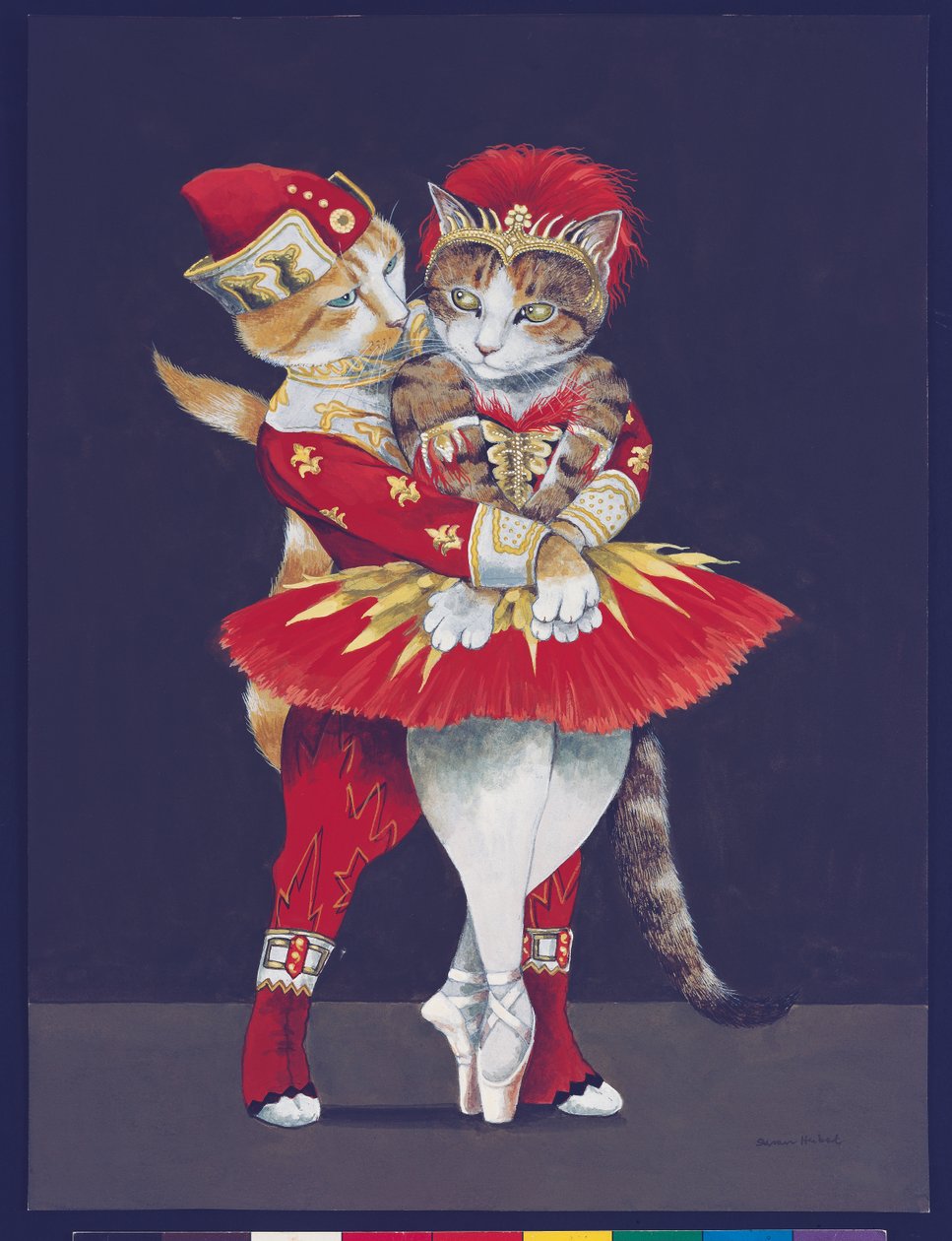 Ilustracja z Cats Galore! A Compendium of Cultured Cats (wyd. 2015) autorstwa Susan Herbert