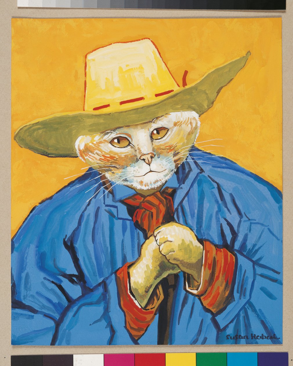 Ilustracja z Cats Galore! A Compendium of Cultured Cats (wyd. 2015) autorstwa Susan Herbert