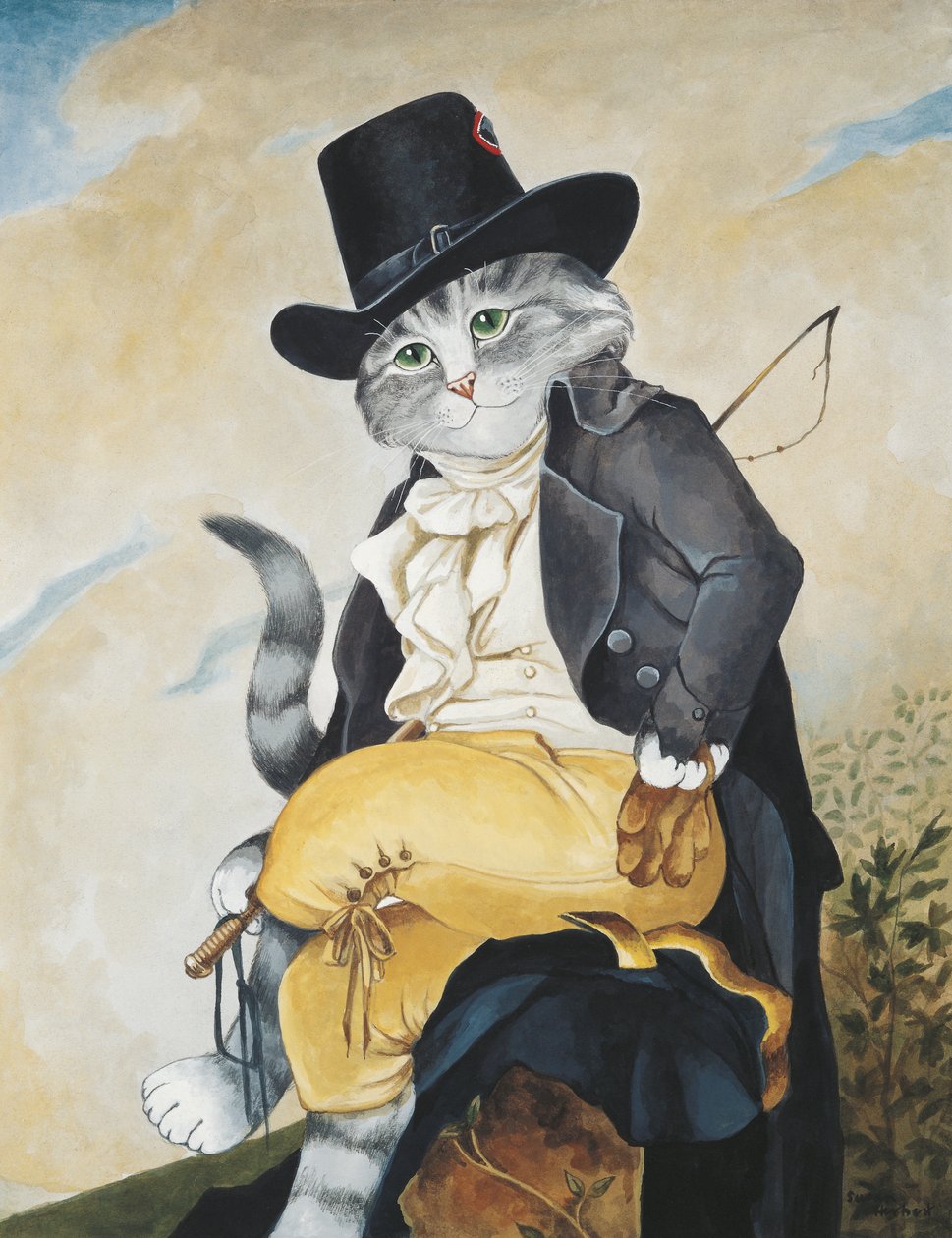 Ilustracja z Cats Galore! A Compendium of Cultured Cats (wyd. 2015) autorstwa Susan Herbert