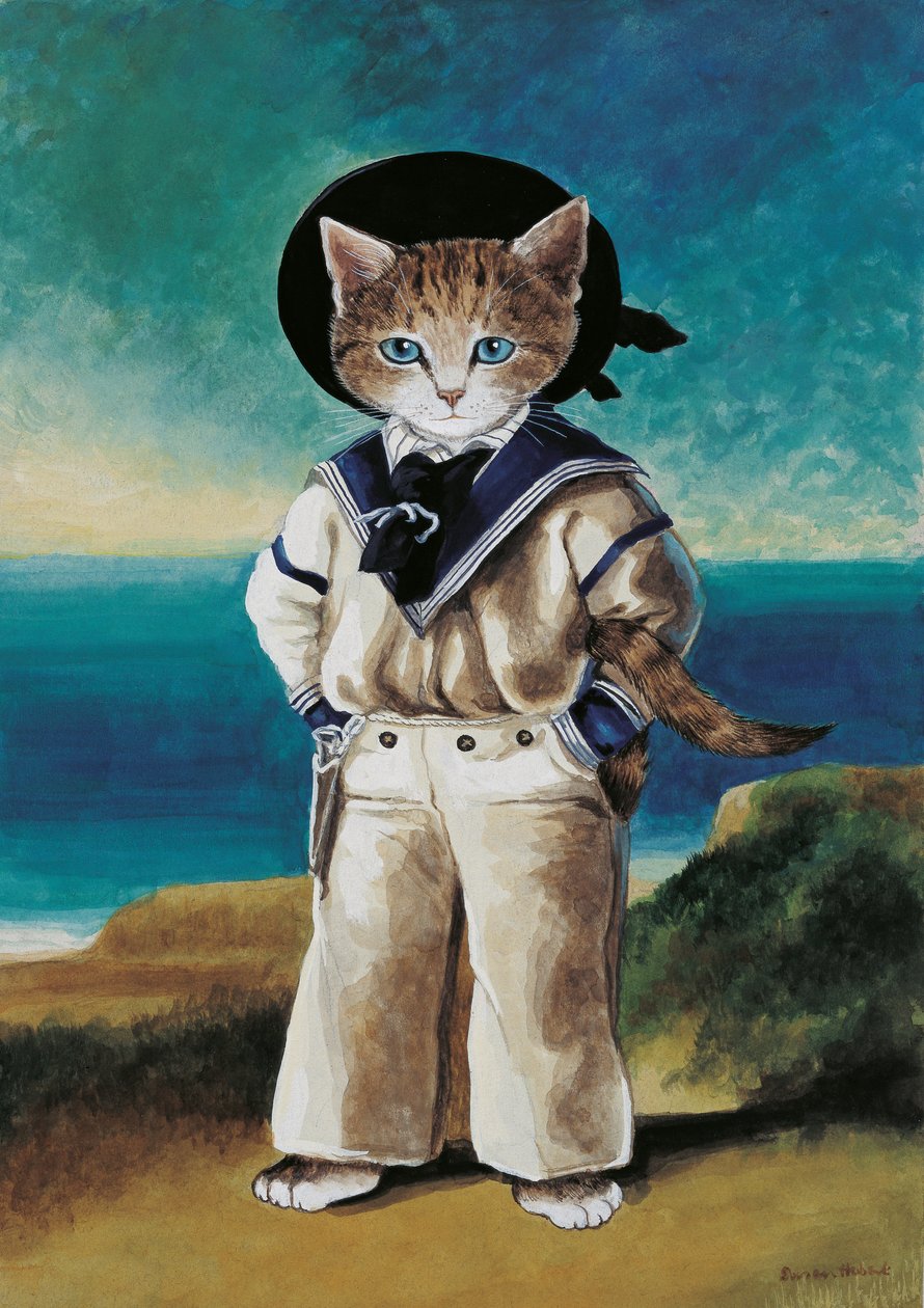 Ilustracja z Cats Galore! A Compendium of Cultured Cats (wyd. 2015) autorstwa Susan Herbert