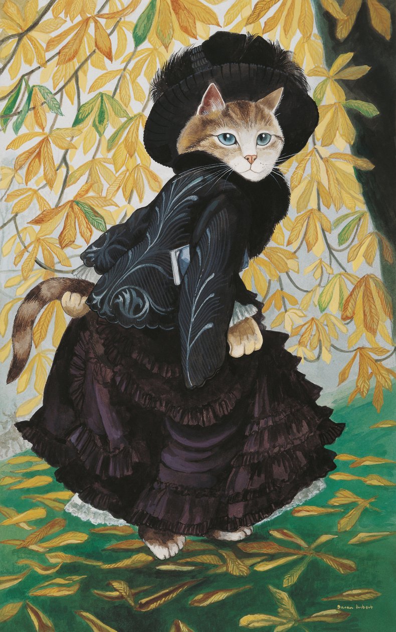 Ilustracja z Cats Galore! A Compendium of Cultured Cats (wyd. 2015) autorstwa Susan Herbert
