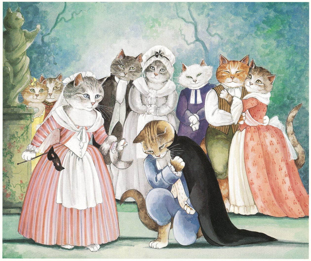 Ilustracja z Opera Cats (wyd. 1997) autorstwa Susan Herbert