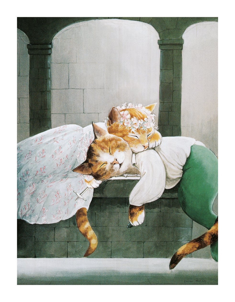 Ilustracja z Shakespeare Cats: Poster Book (wyd. 2016) autorstwa Susan Herbert