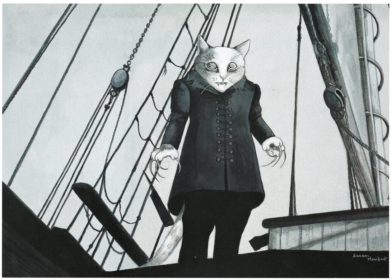 Ilustracja z filmu Koty (wyd. 2006) autorstwa Susan Herbert