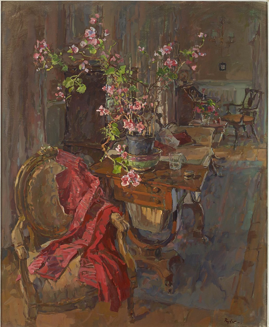 Czerwony płaszcz z geranium autorstwa Susan Ryder