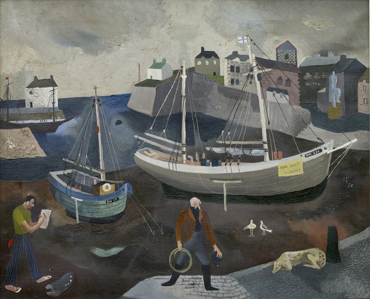 Port w Brixham (olej na płótnie) autorstwa Suzanne Cooper