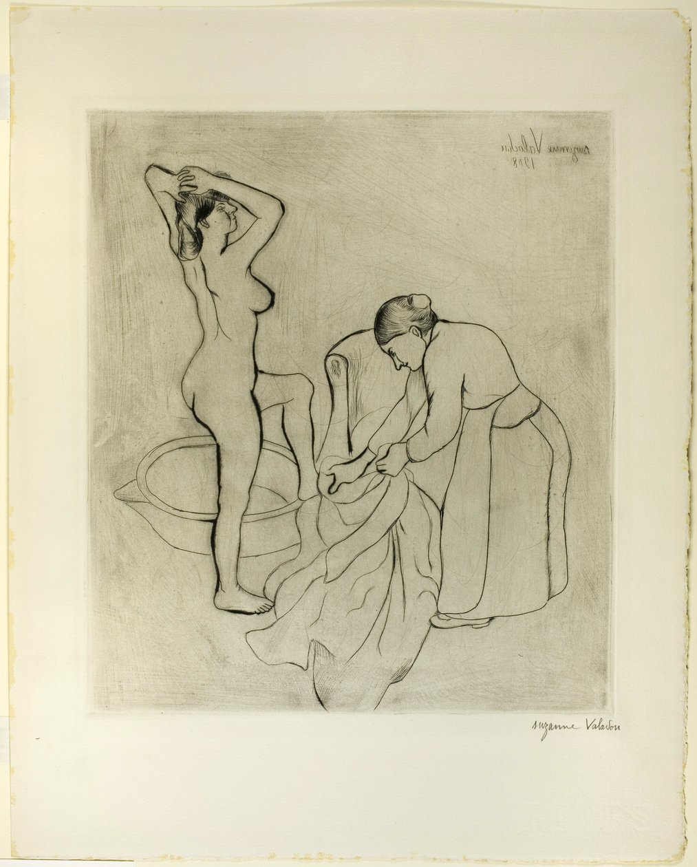 Kobieta z dużym biustem i starsza kobieta autorstwa Suzanne Valadon
