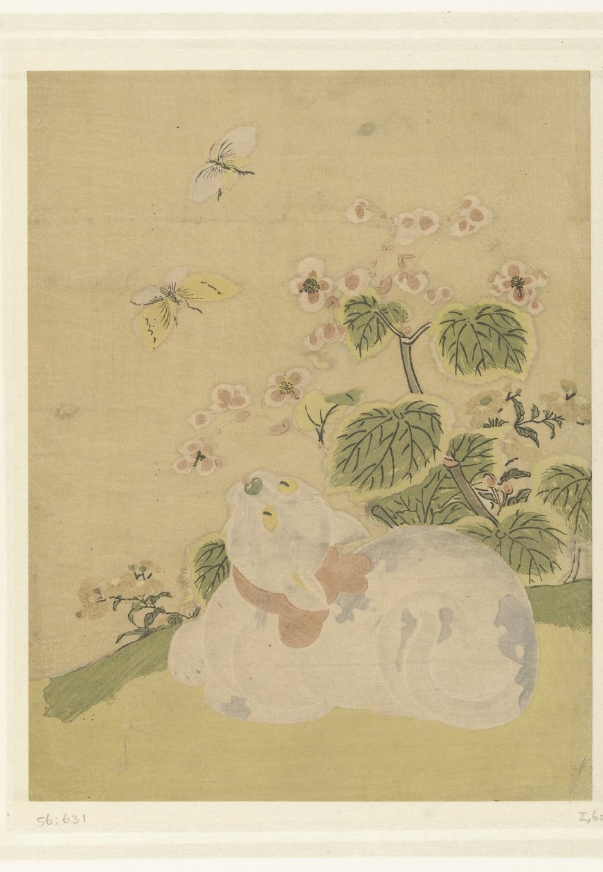 kot i motyle autorstwa Suzuki Harunobu (attributed to)