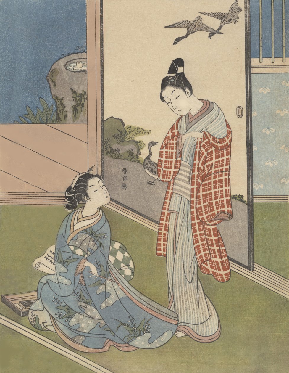Dziewczyna pisząca list, XVIII w., XVIII w. autorstwa Suzuki Harunobu