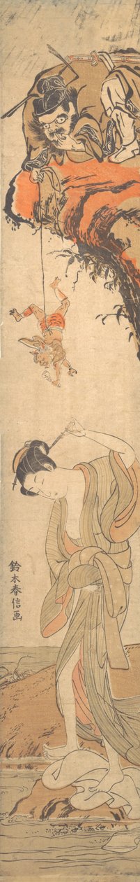 Piękno z demonami, XVIII wiek., XVIII wiek. autorstwa Suzuki Harunobu