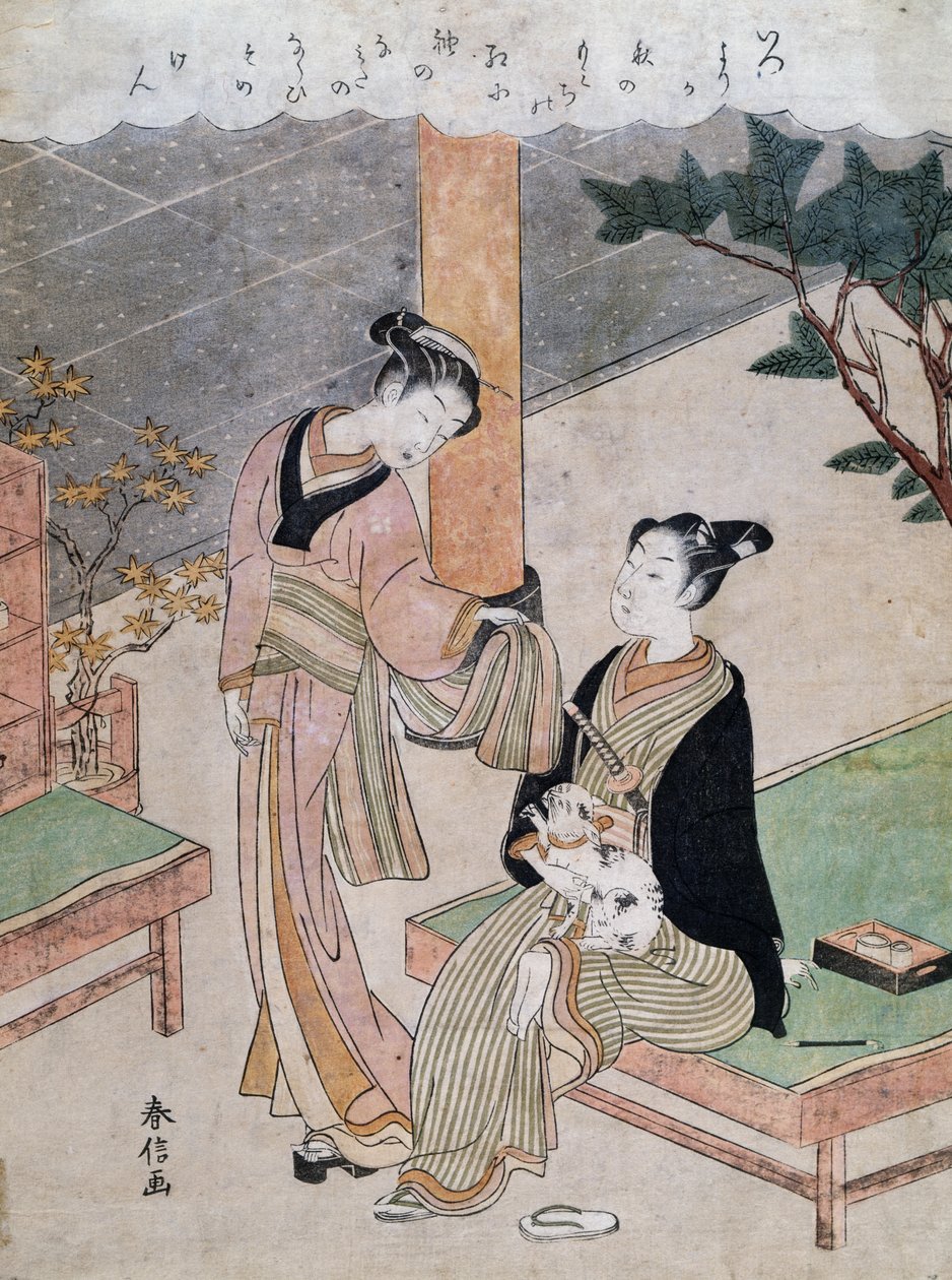 Kurtyzany — Suzuki Harunobu (1725-1770), Japonia autorstwa Suzuki Harunobu