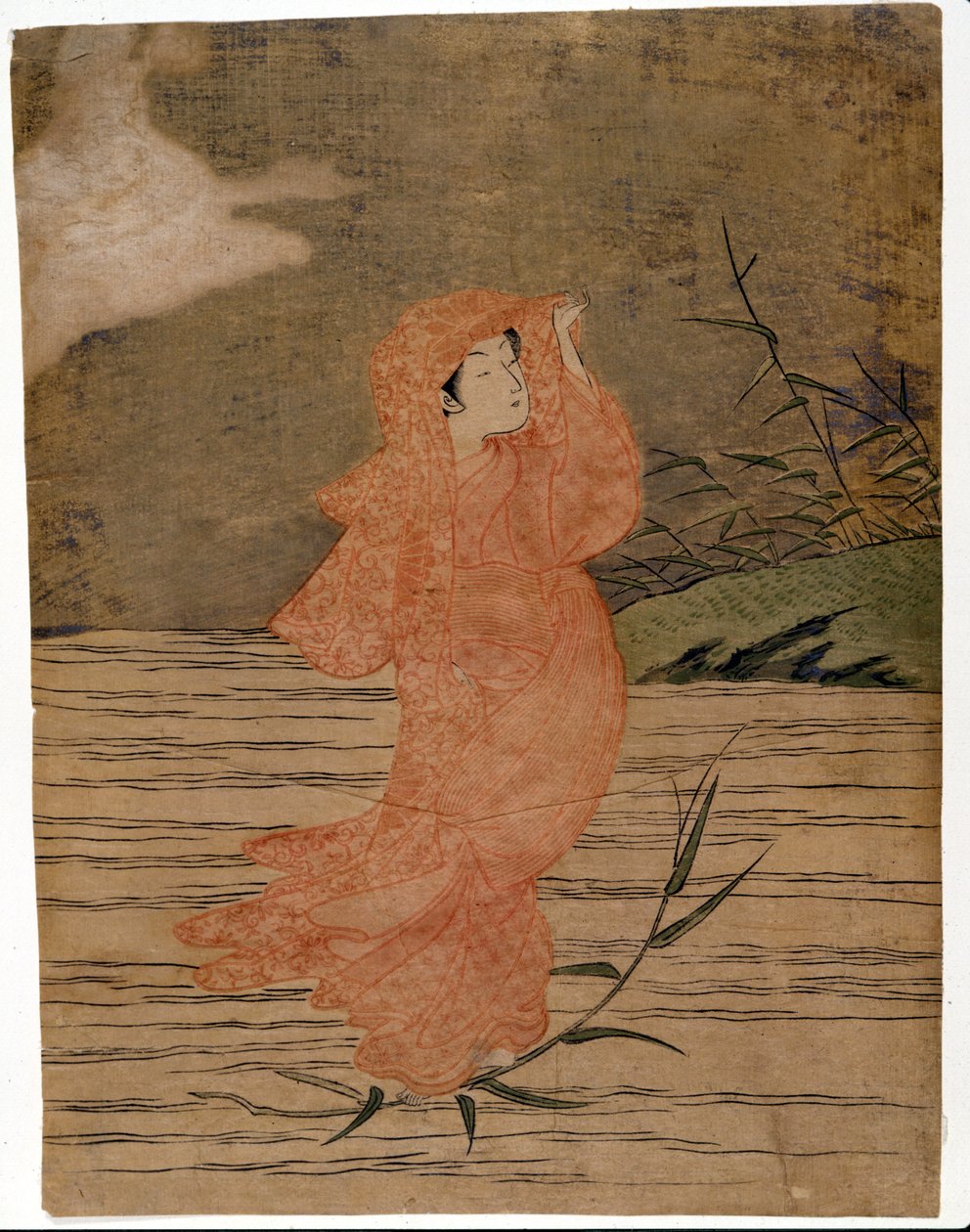 Dharma na wodzie. Ryciny Harunobu Suzuki (1724/25-1770). autorstwa Suzuki Harunobu