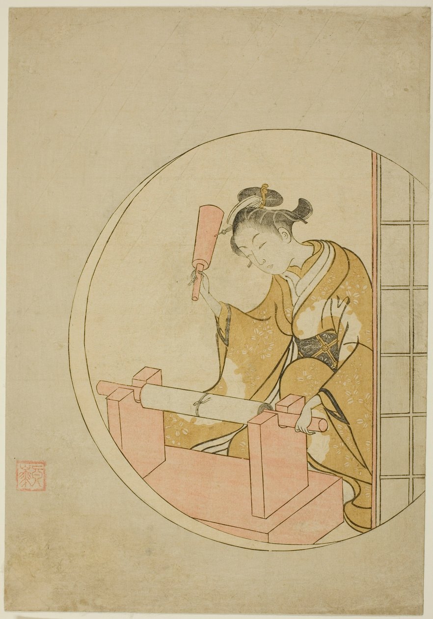 Fulling Cloth autorstwa Suzuki Harunobu