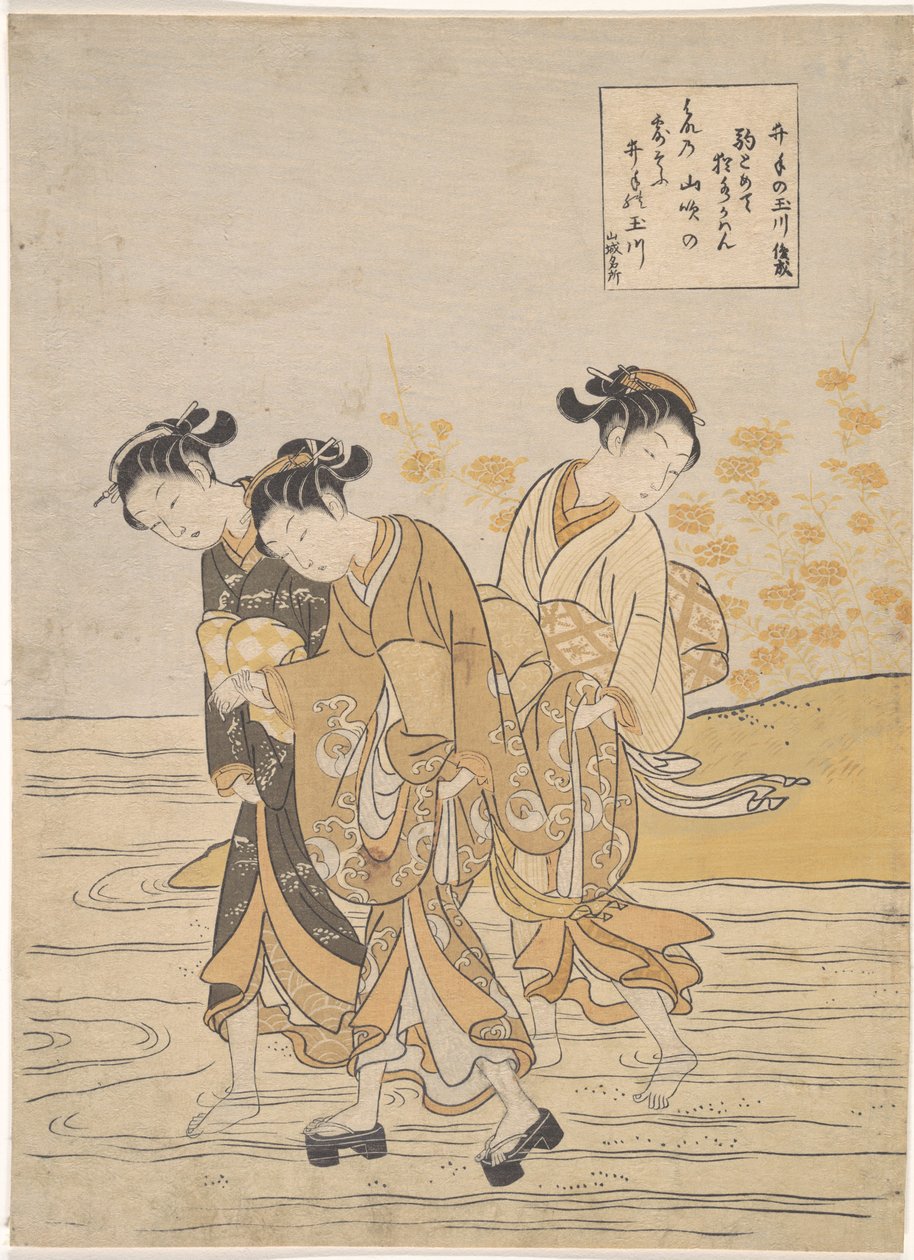 Rzeka Klejnotów w Ide (Ide no Tamagawa) autorstwa Suzuki Harunobu