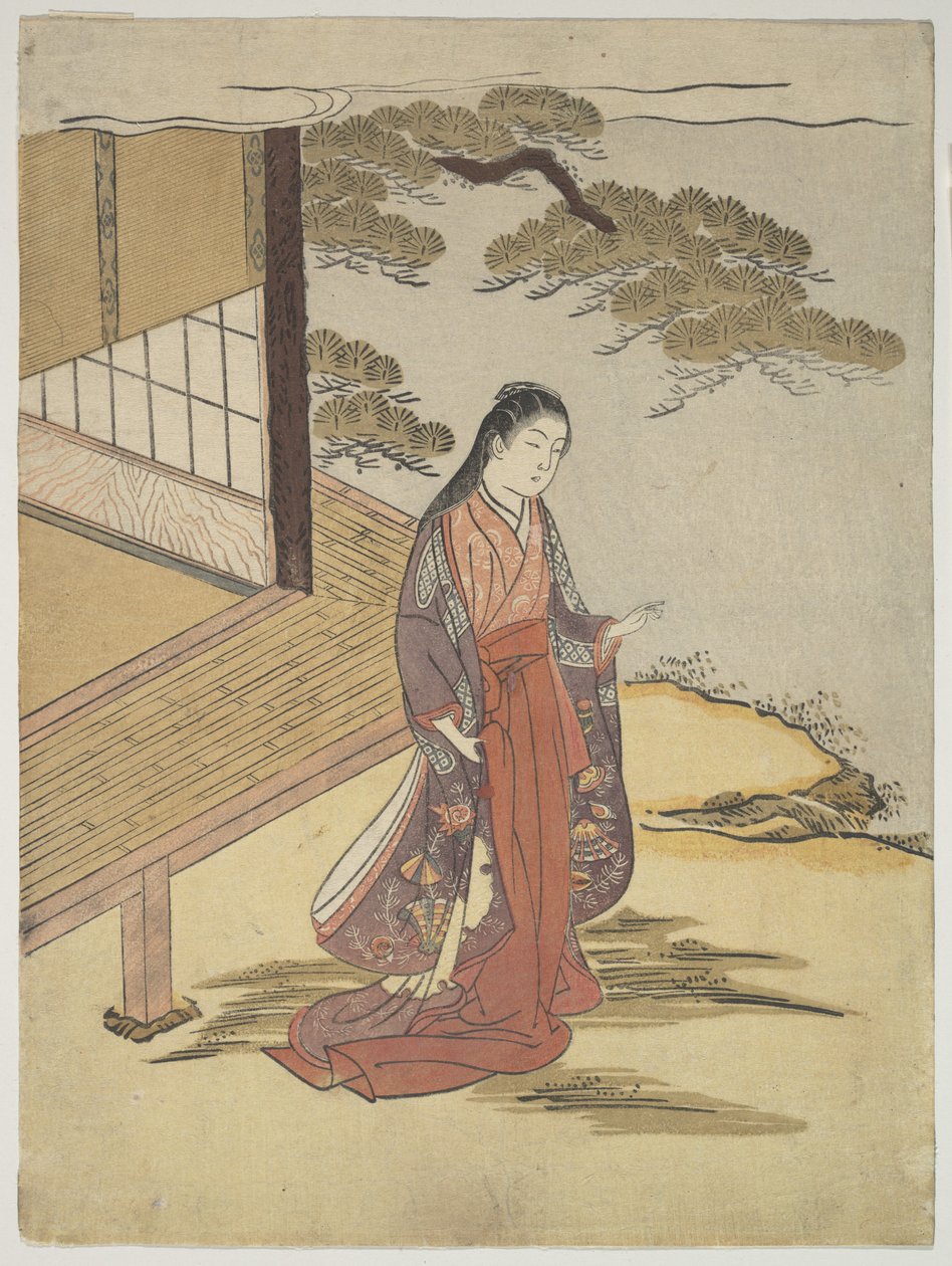 Dama Komachi autorstwa Suzuki Harunobu