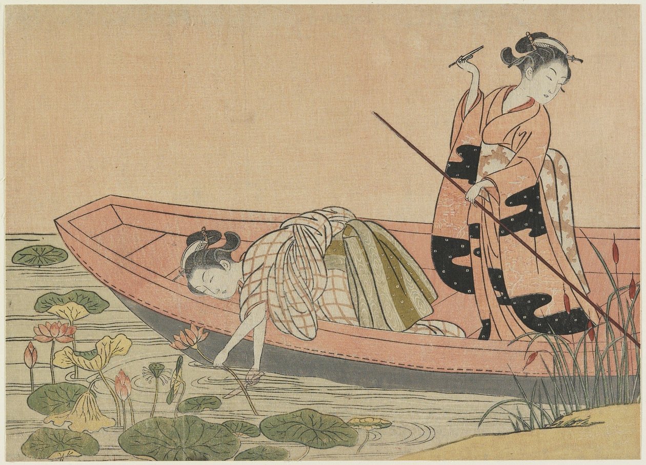Mitate of Zhou Maoshu, po 1765 (kolorowy drzeworyt) autorstwa Suzuki Harunobu