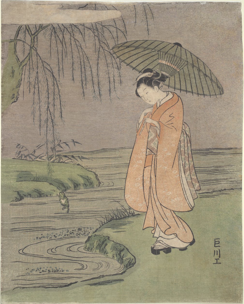 Parody of Ono no Tofu autorstwa Suzuki Harunobu