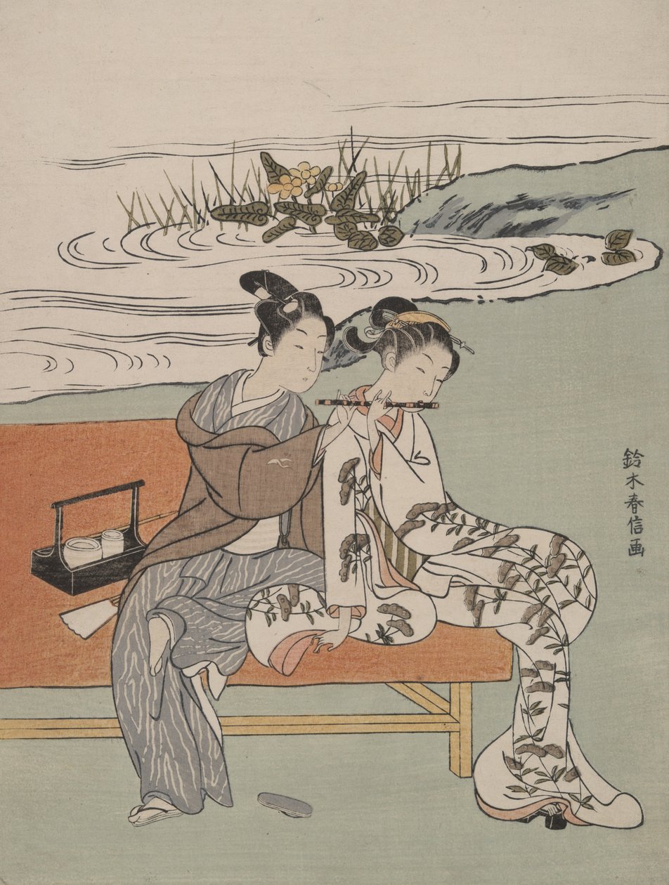 Parodia cesarza Xuanzonga i Yang Guifei autorstwa Suzuki Harunobu