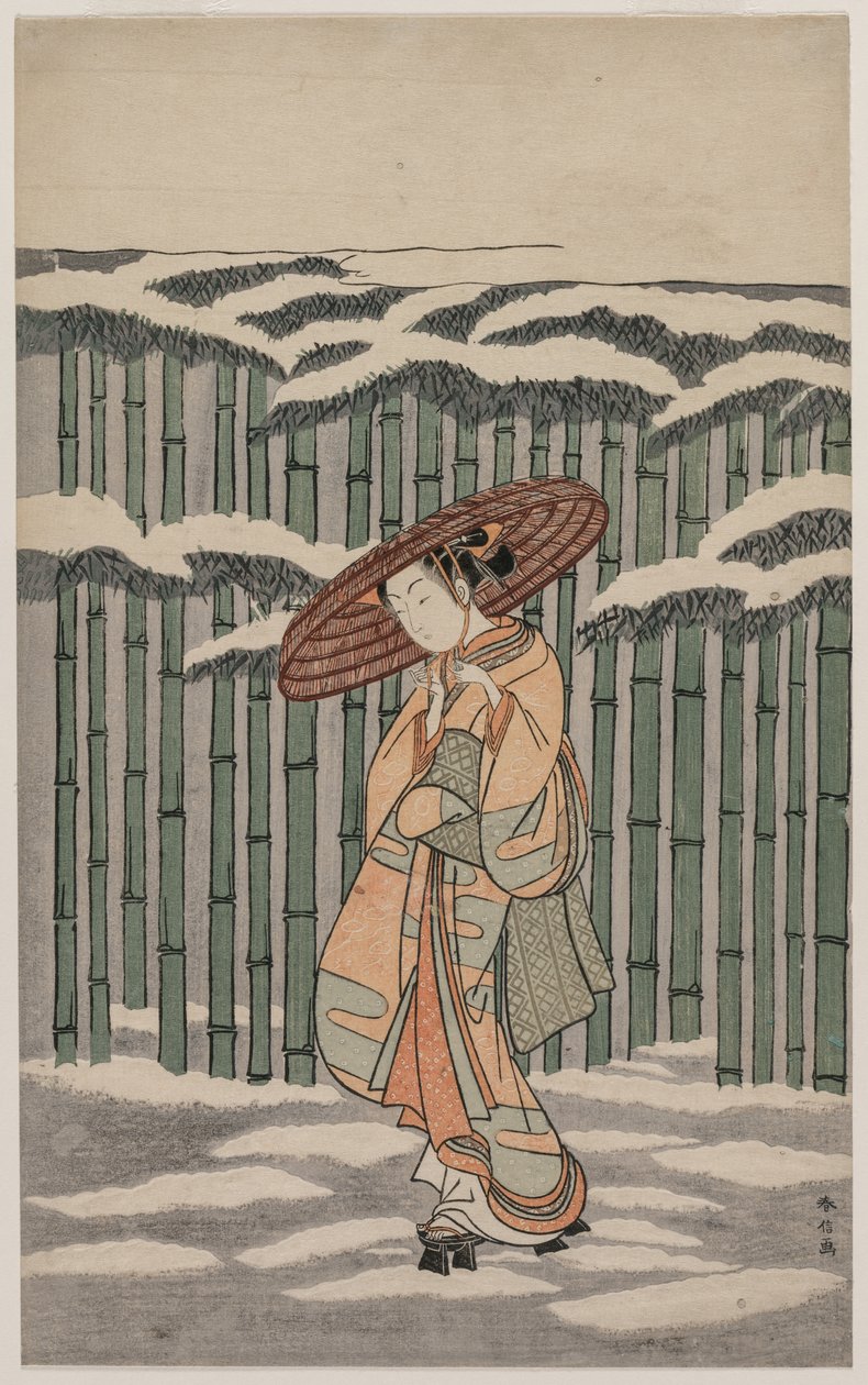 Mijamy Bambusowy Gaj autorstwa Suzuki Harunobu