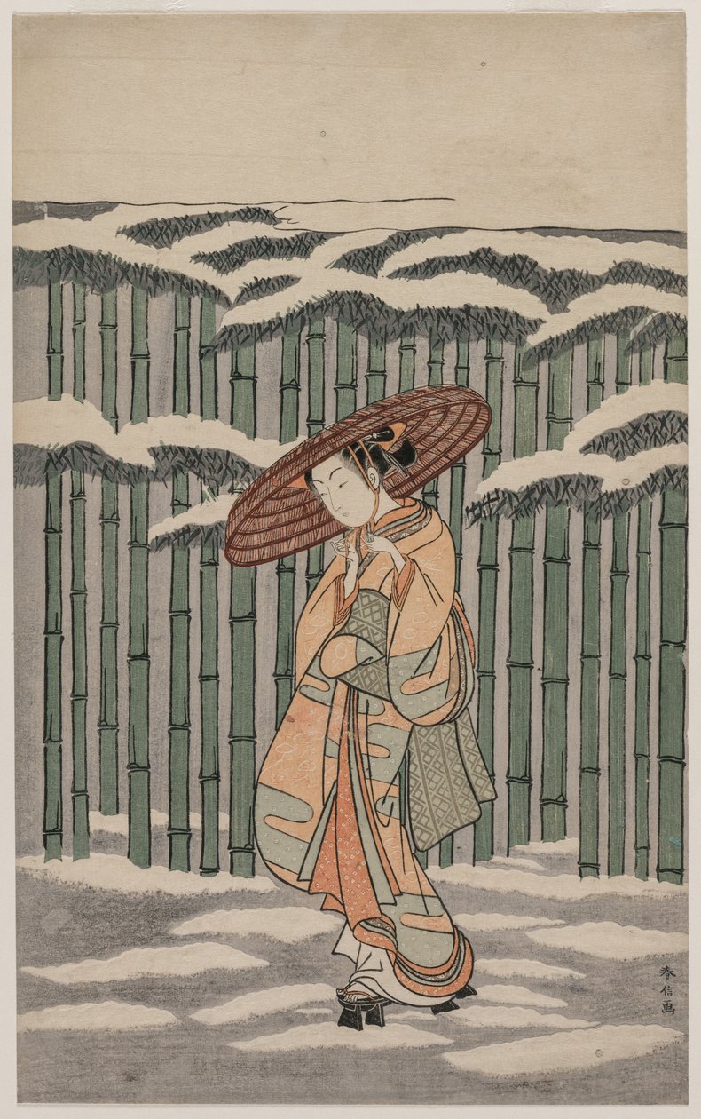 Przechodząc przez Bambusowy Gaj, 1868-1912. autorstwa Suzuki Harunobu