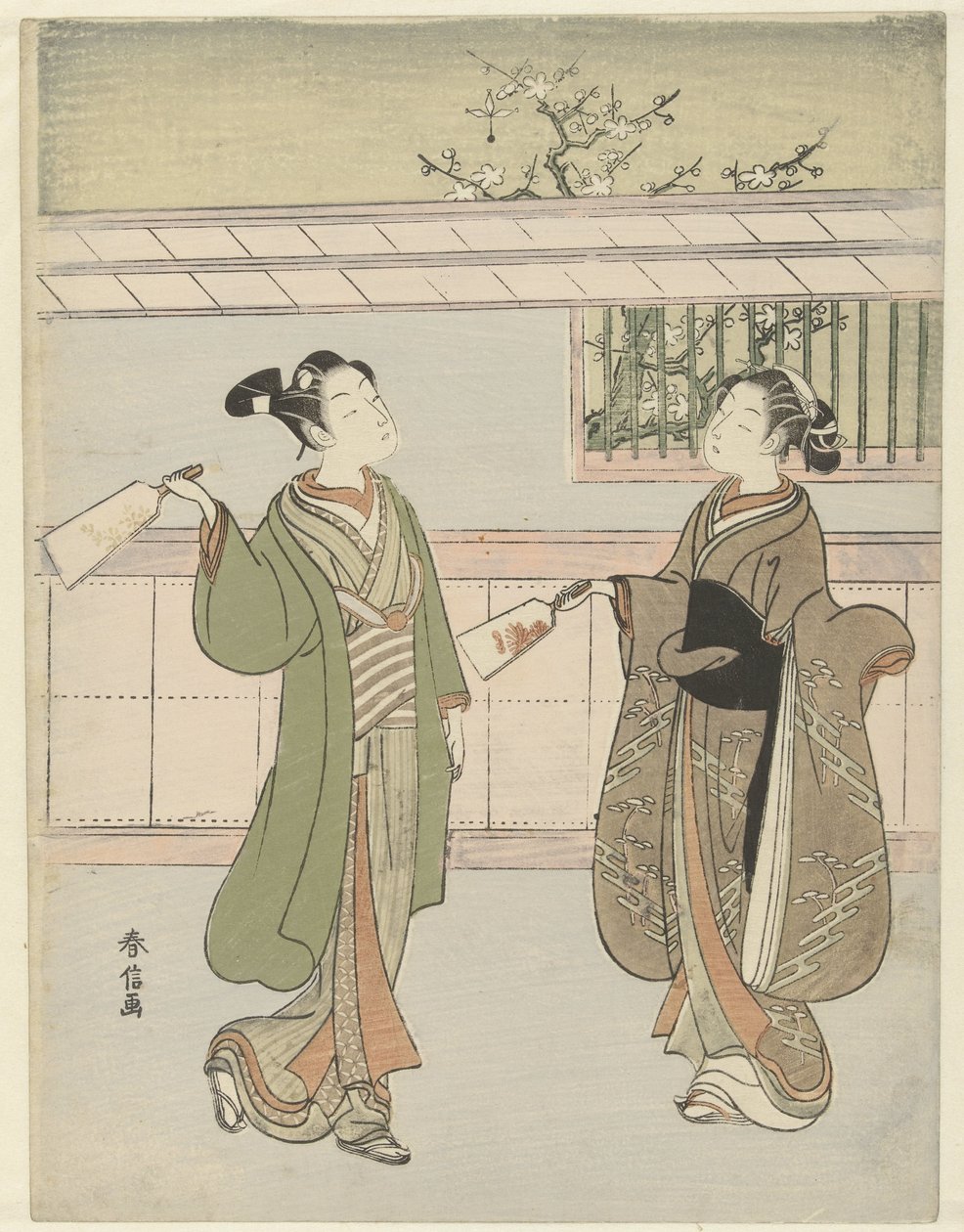 gra w wolant autorstwa Suzuki Harunobu