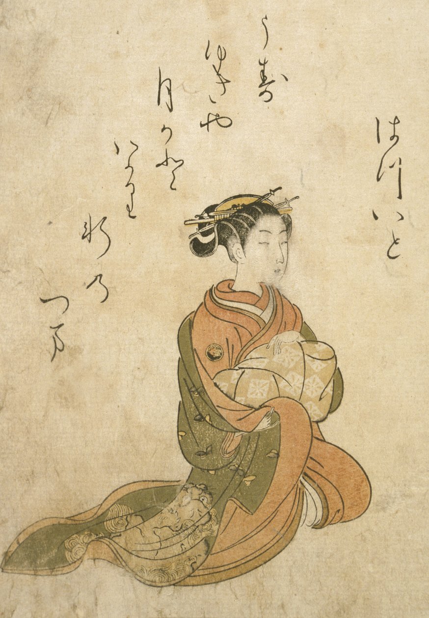 Kurtyzana Hatsuito autorstwa Suzuki Harunobu