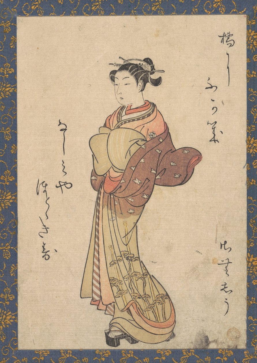 Kurtazany, z serii „Seiro Bijin Awase Carver End Shigoro” (sic) autorstwa Suzuki Harunobu