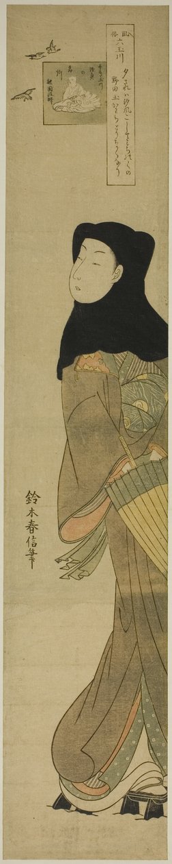 Rzeka klejnotów siewek (Chidori no Tamagawa), z serii „Sześć rzek klejnotów w popularnych obyczajach (Fuzoku Mu Tamagawa)” autorstwa Suzuki Harunobu