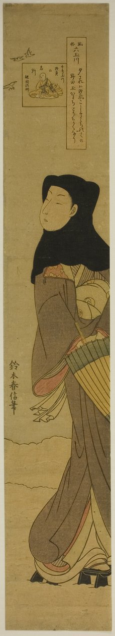 Rzeka klejnotów siewek (Chidori no Tamagawa), z serii „Sześć rzek klejnotów w popularnych obyczajach (Fuzoku Mu Tamagawa)” autorstwa Suzuki Harunobu