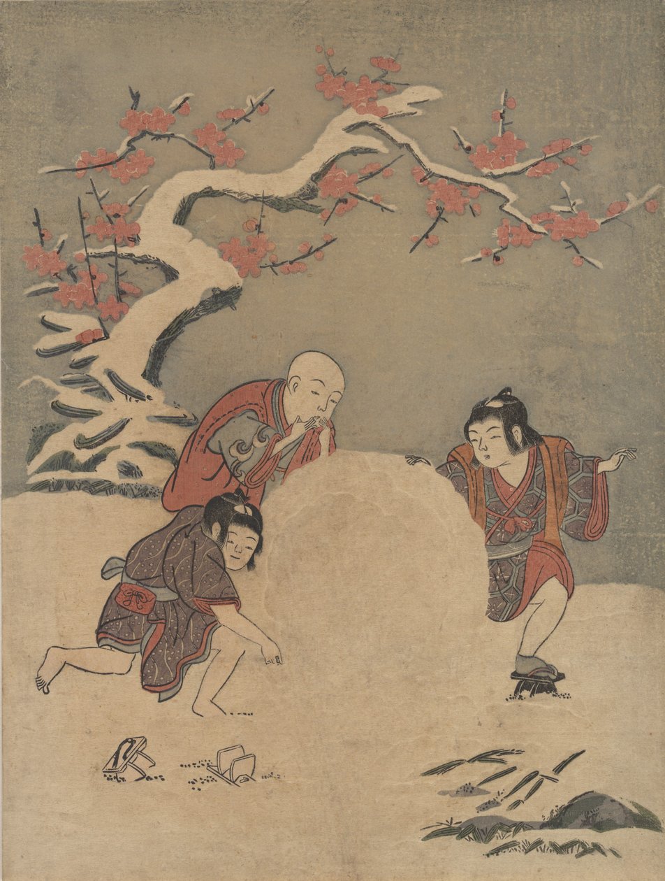 Śnieżna kula, 1770., 1770. autorstwa Suzuki Harunobu