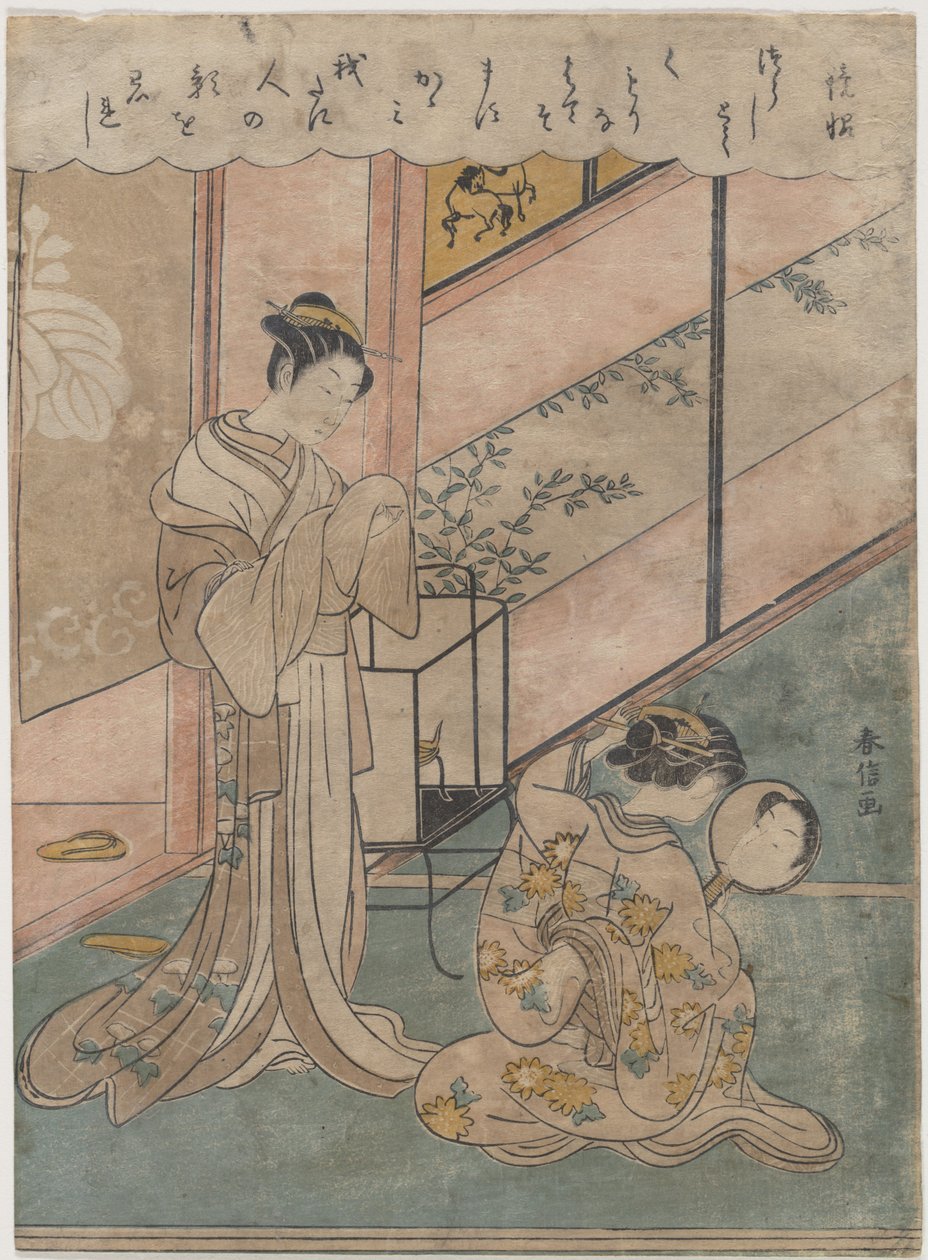 Dwie damy autorstwa Suzuki Harunobu
